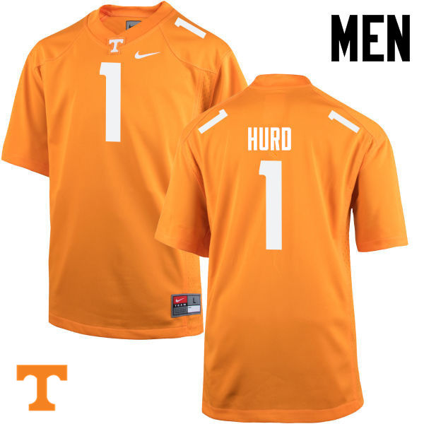 Men #1 Jalen Hurd Tennessee Volunteers College Football Jerseys-Orange - Click Image to Close